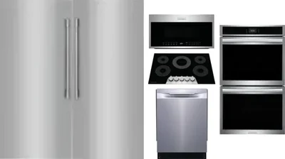 6 Piece Package Includes Refrigerator, Freezer, Cooktop, Wall Oven, Microwave And Dishwasher