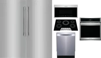 6 Piece Package Includes Refrigerator, Freezer, Cooktop, Wall Oven, Microwave And Dishwasher