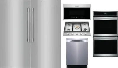 6 Piece Package Includes Refrigerator, Freezer, Cooktop, Wall Oven, Microwave And Dishwasher