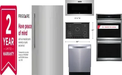 6 Piece Package Includes Refrigerator, Freezer, Cooktop, Wall Oven, Microwave And Dishwasher