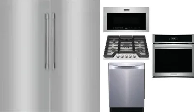 6 Piece Package Includes Refrigerator, Freezer, Cooktop, Wall Oven, Microwave And Dishwasher