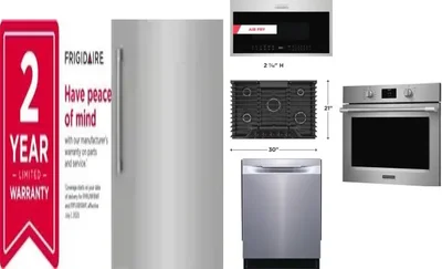 6 Piece Package Includes Refrigerator, Freezer, Cooktop, Wall Oven, Microwave And Dishwasher