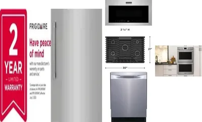 6 Piece Package Includes Refrigerator, Freezer, Cooktop, Wall Oven, Microwave And Dishwasher