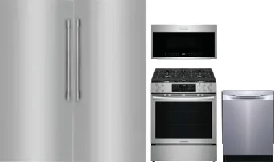 5 Piece Package Includes Refrigerator, Freezer, Range, Microwave And Dishwasher