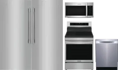 5 Piece Package Includes Refrigerator, Freezer, Range, Microwave And Dishwasher