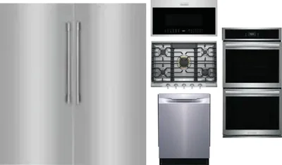 6 Piece Package Includes Refrigerator, Freezer, Cooktop, Wall Oven, Microwave And Dishwasher