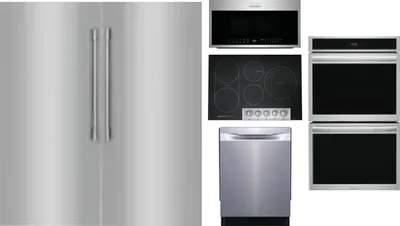 6 Piece Package Includes Refrigerator, Freezer, Cooktop, Wall Oven, Microwave And Dishwasher