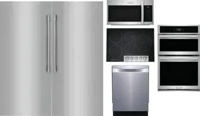 6 Piece Package Includes Refrigerator, Freezer, Cooktop, Wall Oven, Microwave And Dishwasher