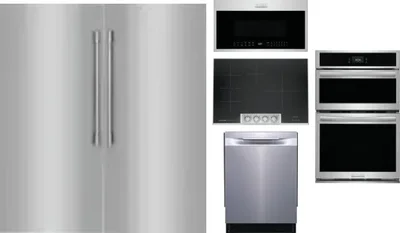 6 Piece Package Includes Refrigerator, Freezer, Cooktop, Wall Oven, Microwave And Dishwasher