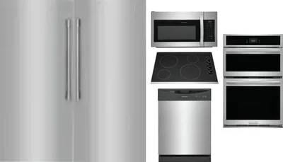 6 Piece Package Includes Refrigerator, Freezer, Cooktop, Wall Oven, Microwave And Dishwasher