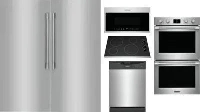6 Piece Package Includes Refrigerator, Freezer, Cooktop, Wall Oven, Microwave And Dishwasher