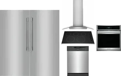 6 Piece Package Includes Refrigerator, Freezer, Cooktop, Wall Oven, Hood And Dishwasher
