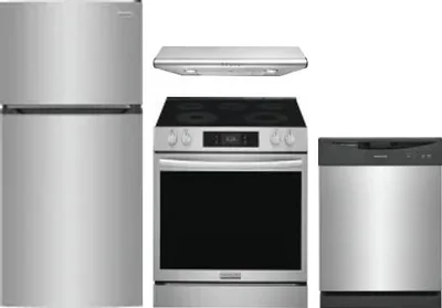 4 Piece Package Includes Refrigerator, Range, Hood And Dishwasher