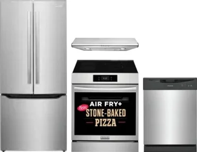 4 Piece Package Includes Refrigerator, Range, Hood And Dishwasher