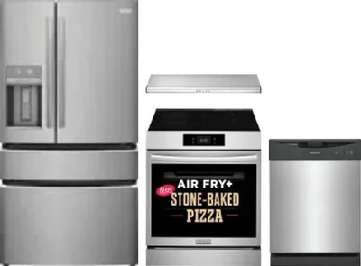 4 Piece Package Includes Refrigerator, Range, Hood And Dishwasher