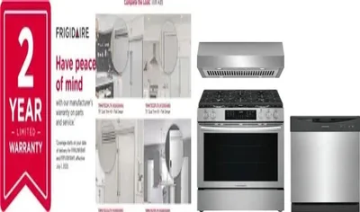 5 Piece Package Includes Refrigerator, Freezer, Range, Hood And Dishwasher