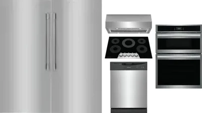 6 Piece Package Includes Refrigerator, Freezer, Cooktop, Wall Oven, Hood And Dishwasher
