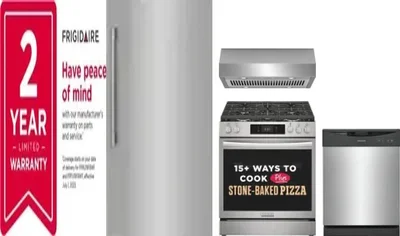 5 Piece Package Includes Refrigerator, Freezer, Range, Hood And Dishwasher
