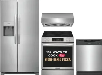 4 Piece Package Includes Refrigerator, Range, Hood And Dishwasher