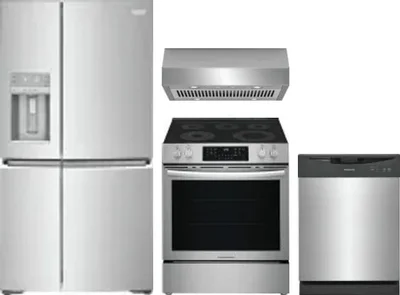 4 Piece Package Includes Refrigerator, Range, Hood And Dishwasher