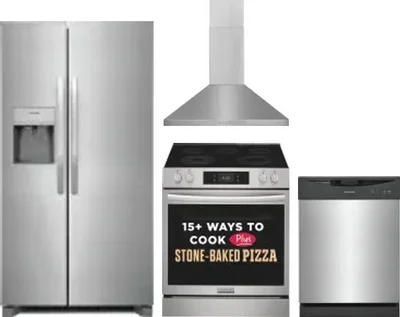 4 Piece Package Includes Refrigerator, Range, Hood And Dishwasher