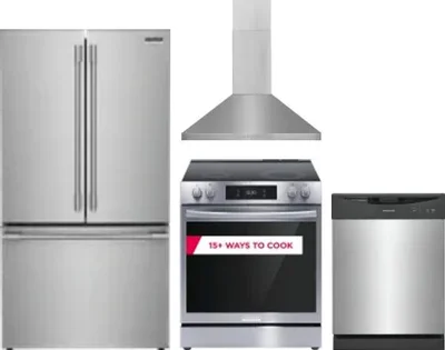 4 Piece Package Includes Refrigerator, Range, Hood And Dishwasher