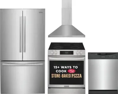 4 Piece Package Includes Refrigerator, Range, Hood And Dishwasher