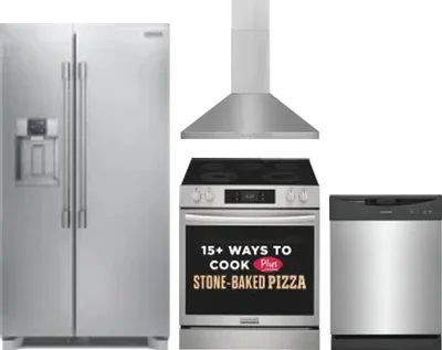 4 Piece Package Includes Refrigerator, Range, Hood And Dishwasher