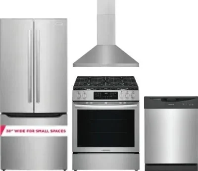 4 Piece Package Includes Refrigerator, Range, Hood And Dishwasher