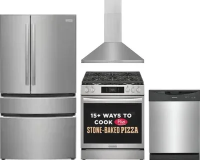 4 Piece Package Includes Refrigerator, Range, Hood And Dishwasher