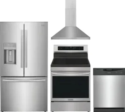 4 Piece Package Includes Refrigerator, Range, Hood And Dishwasher