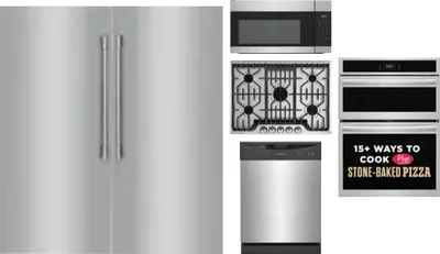 6 Piece Package Includes Refrigerator, Freezer, Cooktop, Wall Oven, Microwave And Dishwasher