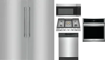 6 Piece Package Includes Refrigerator, Freezer, Cooktop, Wall Oven, Microwave And Dishwasher