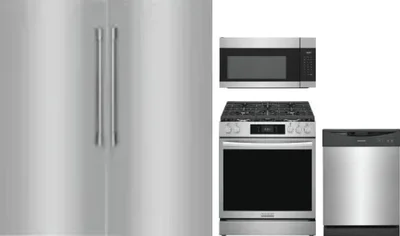 5 Piece Package Includes Refrigerator, Freezer, Range, Microwave And Dishwasher