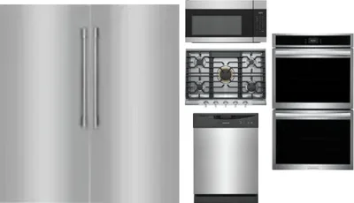 6 Piece Package Includes Refrigerator, Freezer, Cooktop, Wall Oven, Microwave And Dishwasher