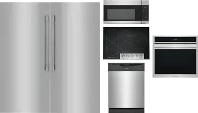 6 Piece Package Includes Refrigerator, Freezer, Cooktop, Wall Oven, Microwave And Dishwasher