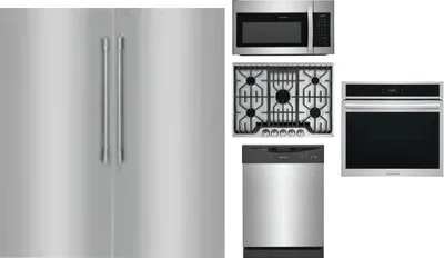 6 Piece Package Includes Refrigerator, Freezer, Cooktop, Wall Oven, Microwave And Dishwasher