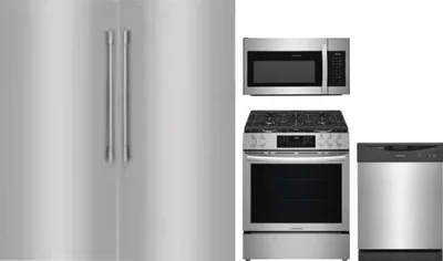 5 Piece Package Includes Refrigerator, Freezer, Range, Microwave And Dishwasher