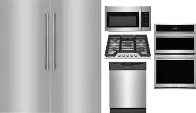 6 Piece Package Includes Refrigerator, Freezer, Cooktop, Wall Oven, Microwave And Dishwasher