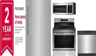 5 Piece Package Includes Refrigerator, Freezer, Range, Microwave And Dishwasher