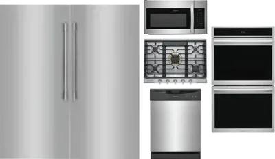 6 Piece Package Includes Refrigerator, Freezer, Cooktop, Wall Oven, Microwave And Dishwasher