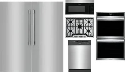 6 Piece Package Includes Refrigerator, Freezer, Cooktop, Wall Oven, Microwave And Dishwasher