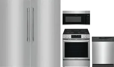 5 Piece Package Includes Refrigerator, Freezer, Range, Microwave And Dishwasher