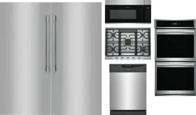 6 Piece Package Includes Refrigerator, Freezer, Cooktop, Wall Oven, Microwave And Dishwasher