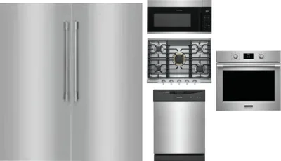 6 Piece Package Includes Refrigerator, Freezer, Cooktop, Wall Oven, Microwave And Dishwasher