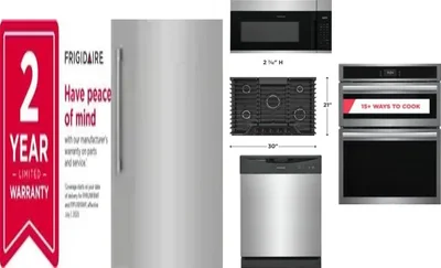 6 Piece Package Includes Refrigerator, Freezer, Cooktop, Wall Oven, Microwave And Dishwasher