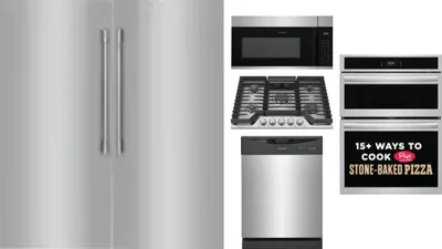 6 Piece Package Includes Refrigerator, Freezer, Cooktop, Wall Oven, Microwave And Dishwasher