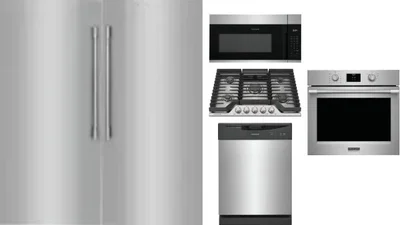6 Piece Package Includes Refrigerator, Freezer, Cooktop, Wall Oven, Microwave And Dishwasher