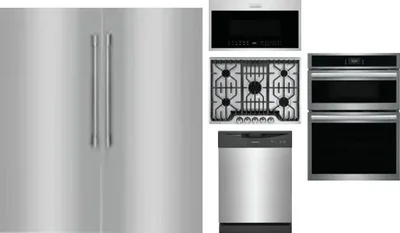 6 Piece Package Includes Refrigerator, Freezer, Cooktop, Wall Oven, Microwave And Dishwasher