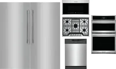 6 Piece Package Includes Refrigerator, Freezer, Cooktop, Wall Oven, Microwave And Dishwasher